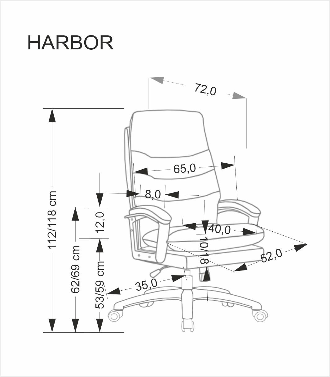 HARBOR fotel gabinetowy czarny