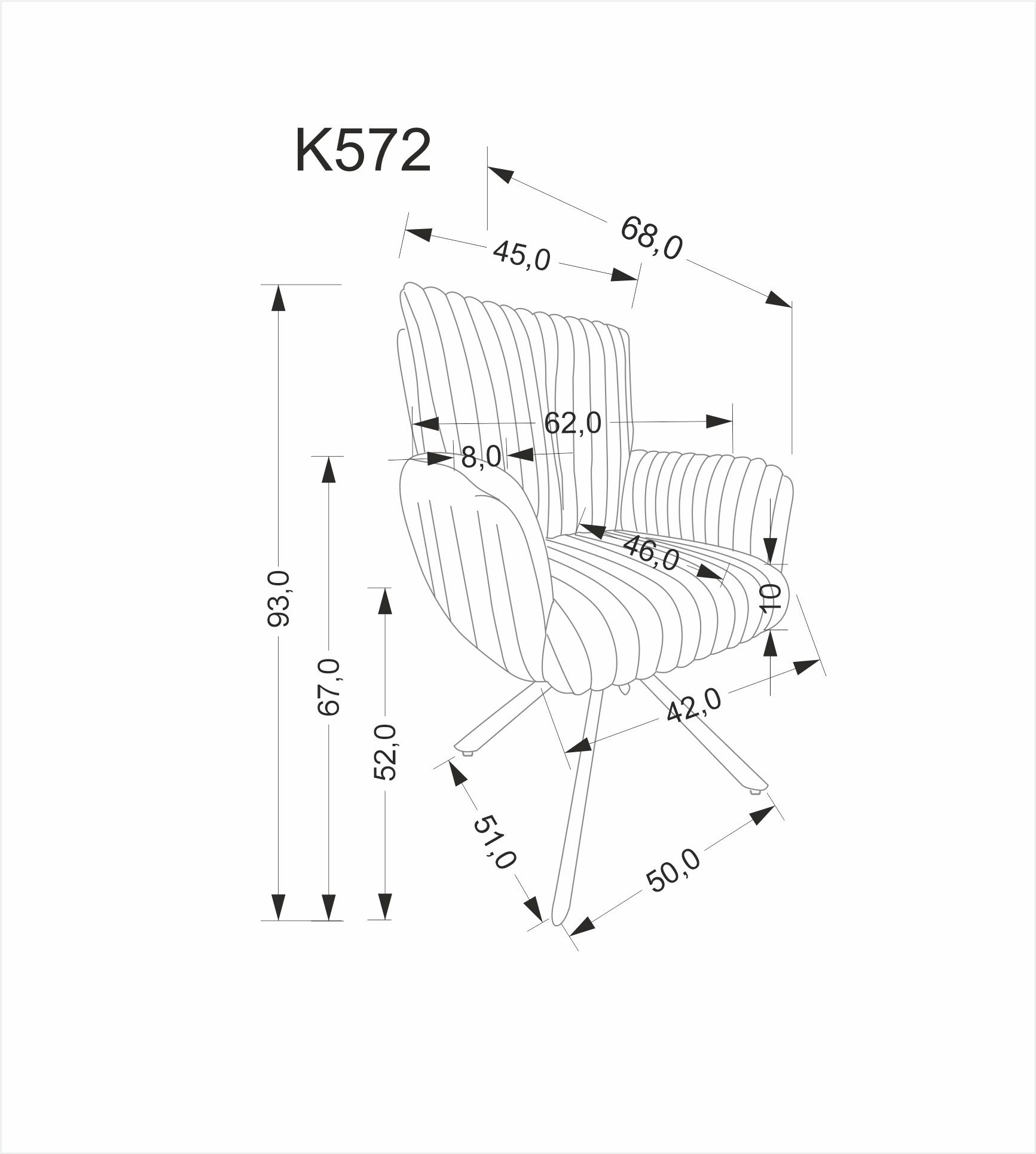 K572 krzesło popielaty