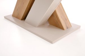 BRANDON stół rozkładany 160-200/90 cm kaszmir/dąb cremona