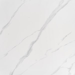 REGINALD stół okrągły blat - biały marmur, nogi - srebrny