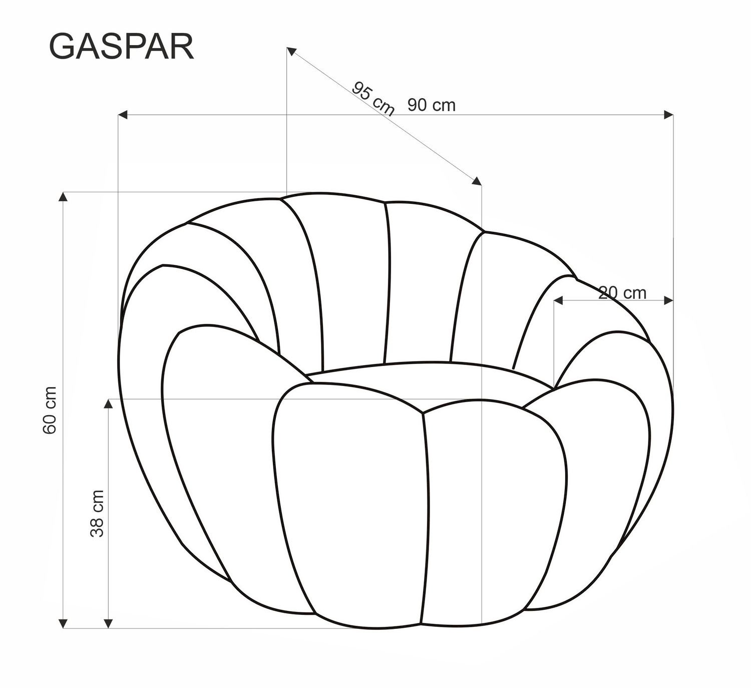 GASPAR 2 fotel wypoczynkowy musztardowy