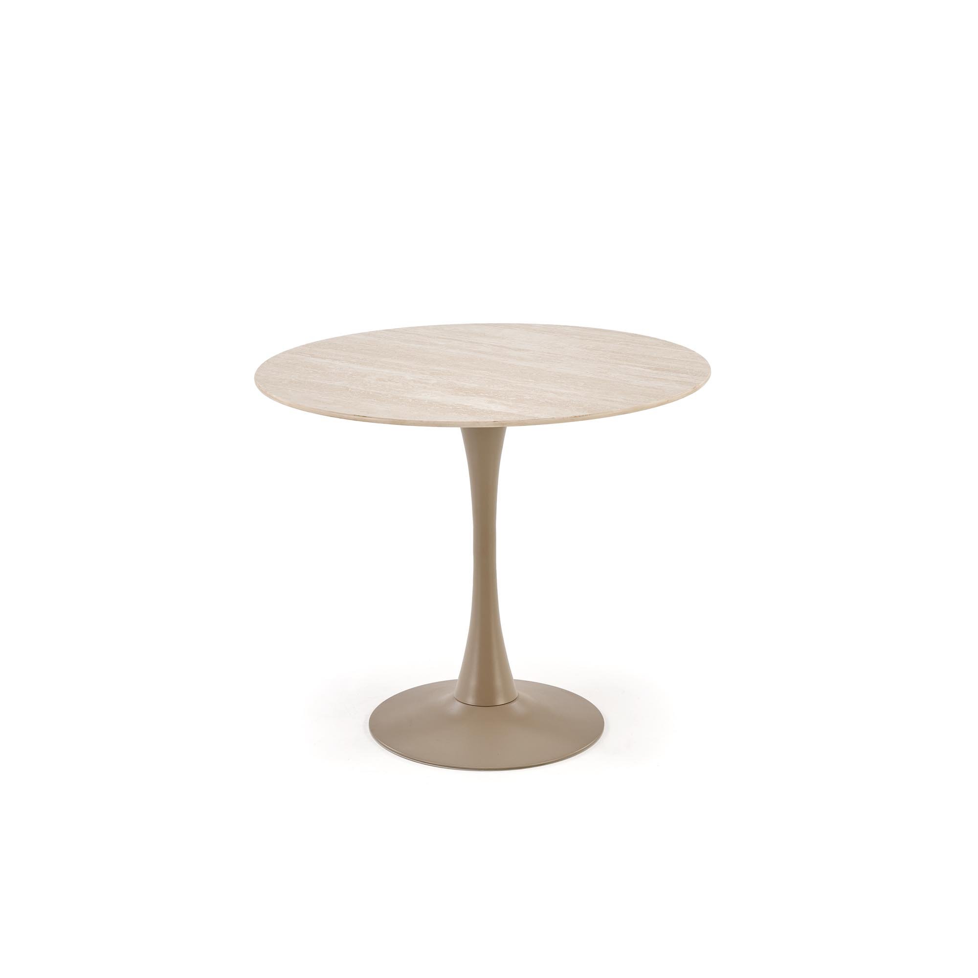 TOLIO stół okrągły, trawertyn/ kaszmir