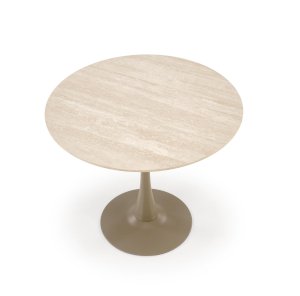 TOLIO stół okrągły, trawertyn/ kaszmir