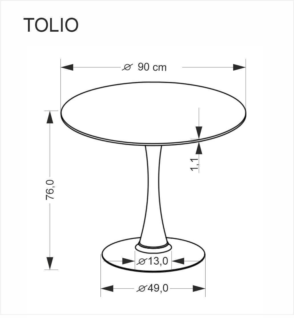 TOLIO stół okrągły, trawertyn/ kaszmir
