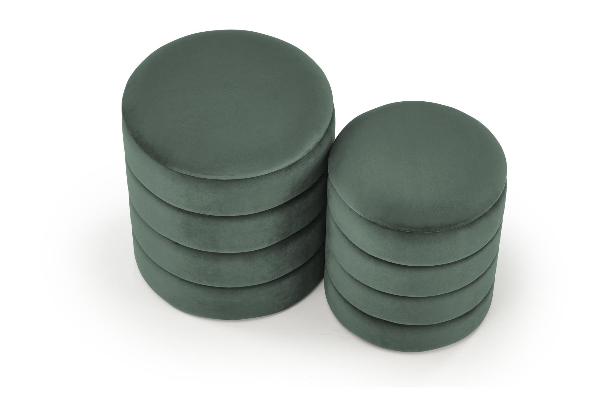 PACHO zestaw 2 puf, c.zielony (1p=1set)