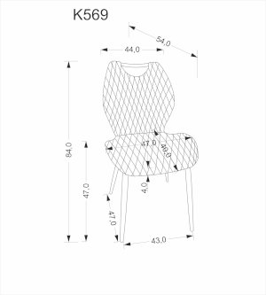 K569 krzesło, beżowy (1p=4 szt)