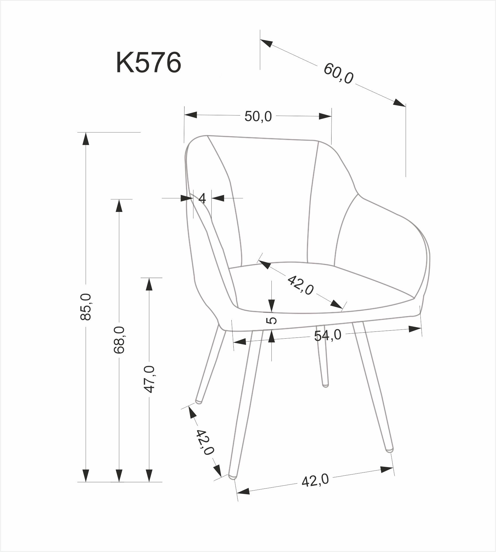K576 krzesło beżowy (1p=2 szt)