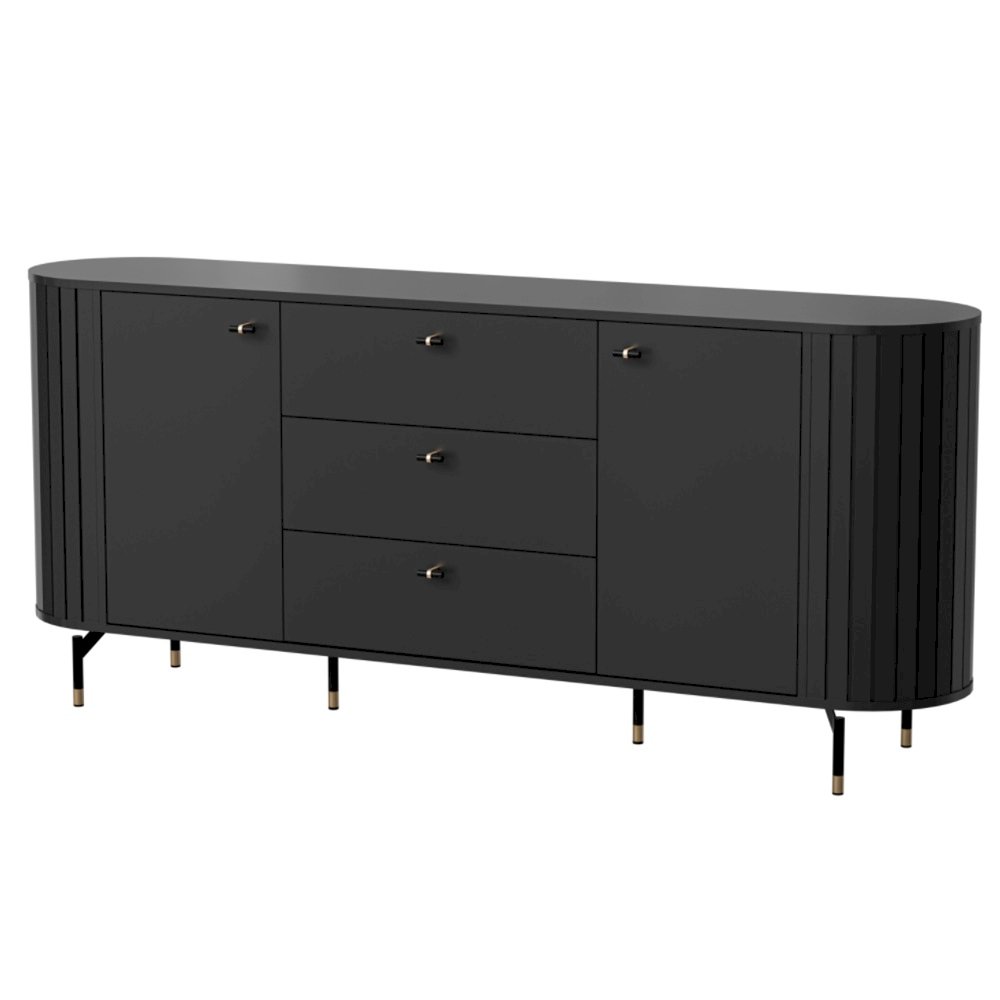 DUŻA KOMODA 2D3S ZANTE ZA4 (CZARNY MAT)