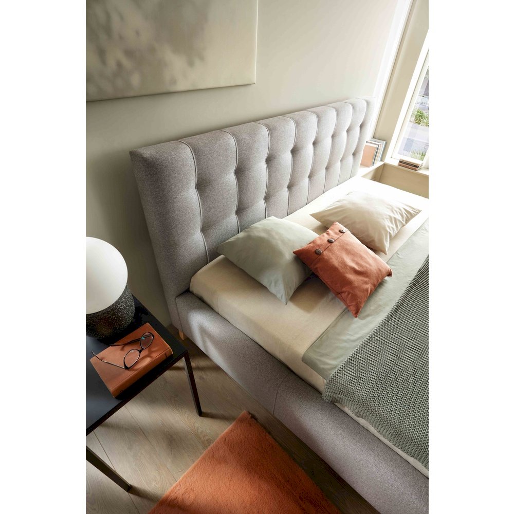 (160x200) PROMOCJA Łóżko tapicerowane Dolores + Stelaż + Materac + Pojemnik