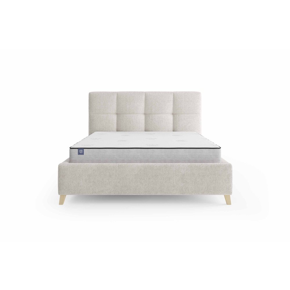 (120x200) PROMOCJA Łóżko tapicerowane Sara + Stelaż + Materac + Pojemnik