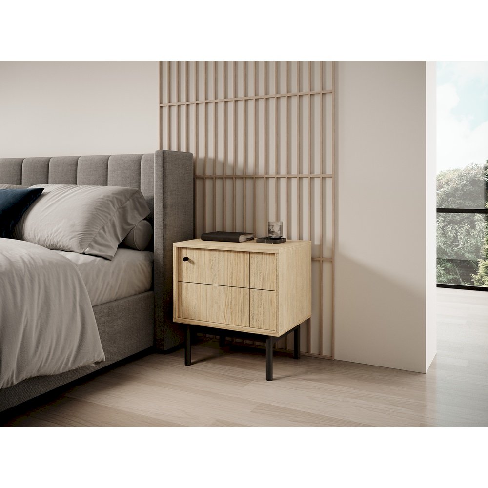 Szafka nocna Japandi S54 (dąb linea)