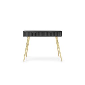 Toaletka T103 ZOVA (czarna ze złotymi nóżkami)