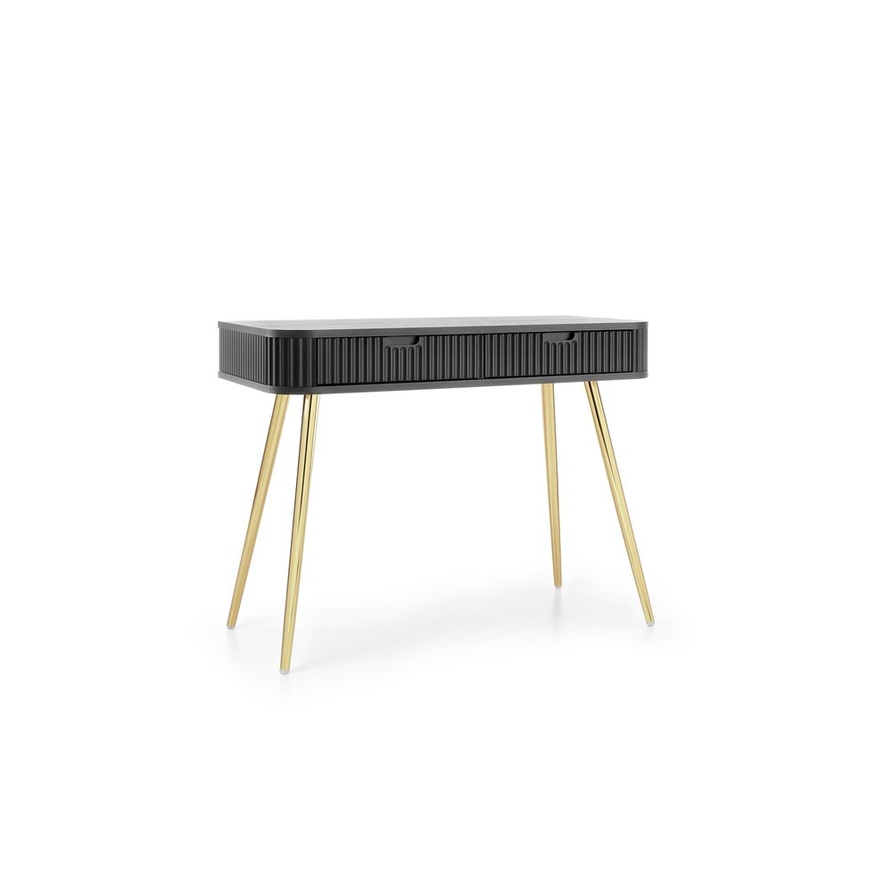 Toaletka T103 ZOVA (czarna ze złotymi nóżkami)