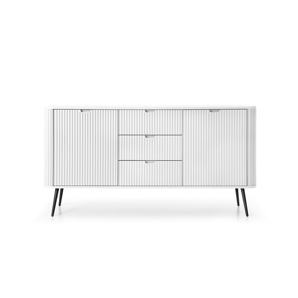 Komoda K168 ZOVA (biały z czarnymi nóżkami)