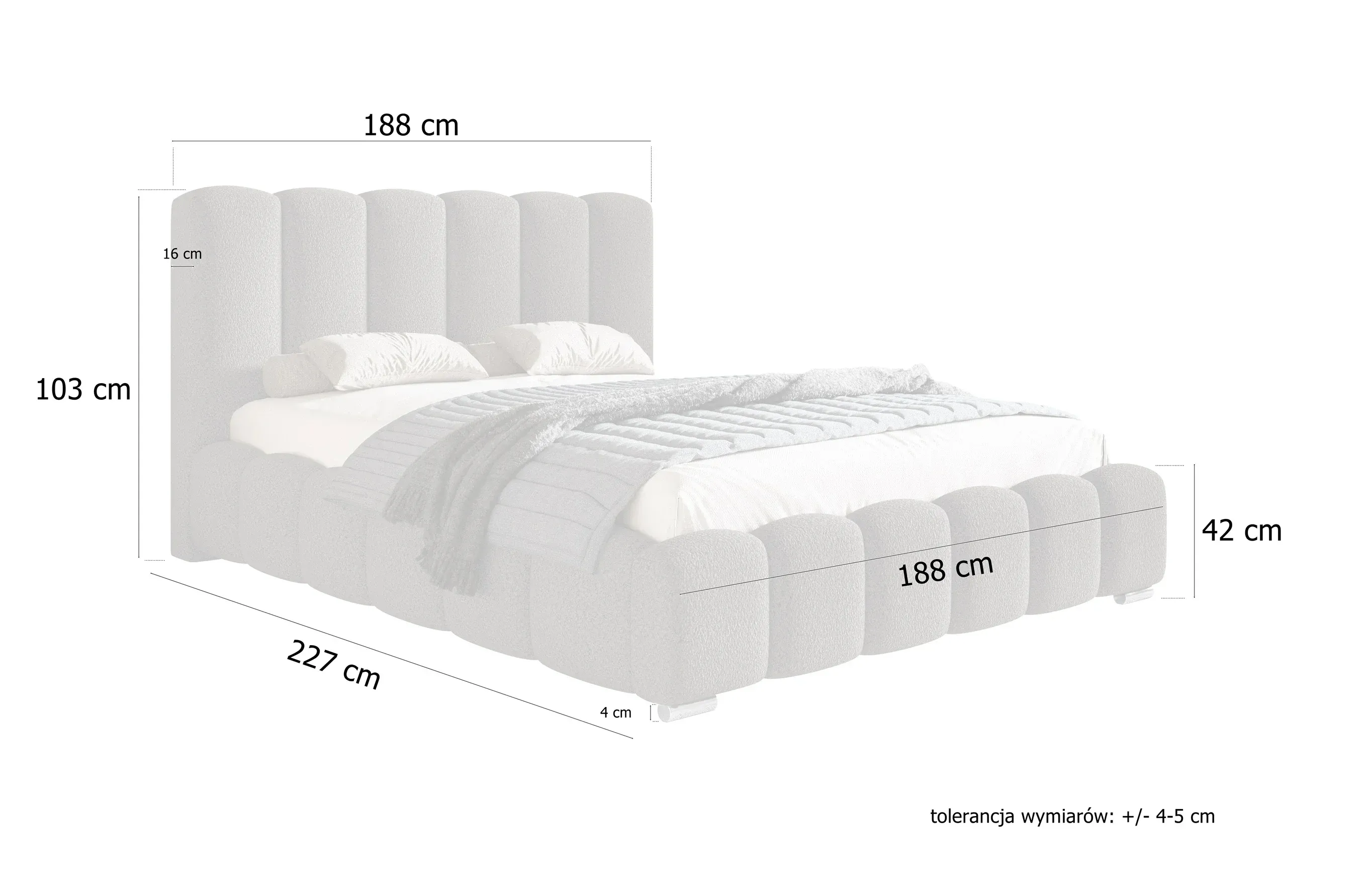 Łóżko Tapicerowane Bloom 180x200
