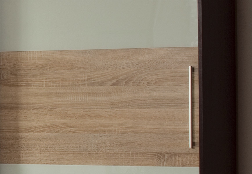 Szafa przesuwna Sino 260 Kasztan Wenge + Dąb Sonoma