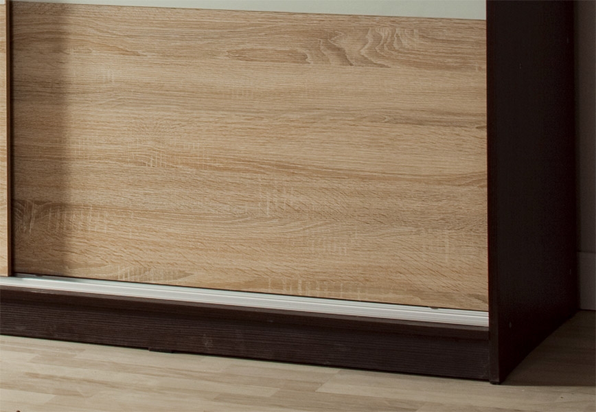 Szafa przesuwna Sino 260 Kasztan Wenge + Dąb Sonoma