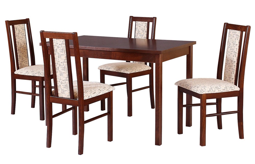 Stół Max VI (70x120-150) + 4 Krzesła Boss XIV