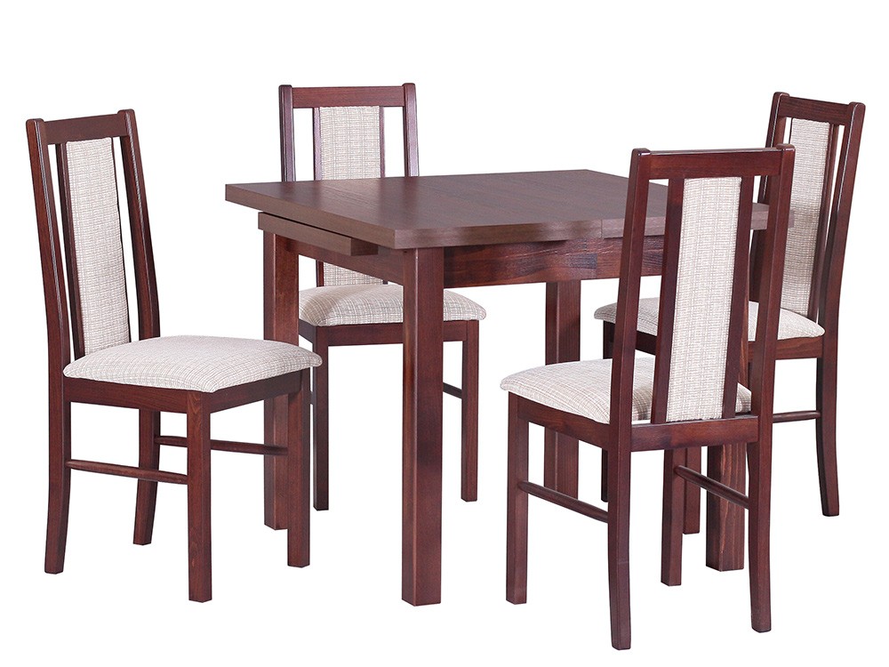 Stół Max VIII (90x90-140) + 4 Krzesła Boss XIV