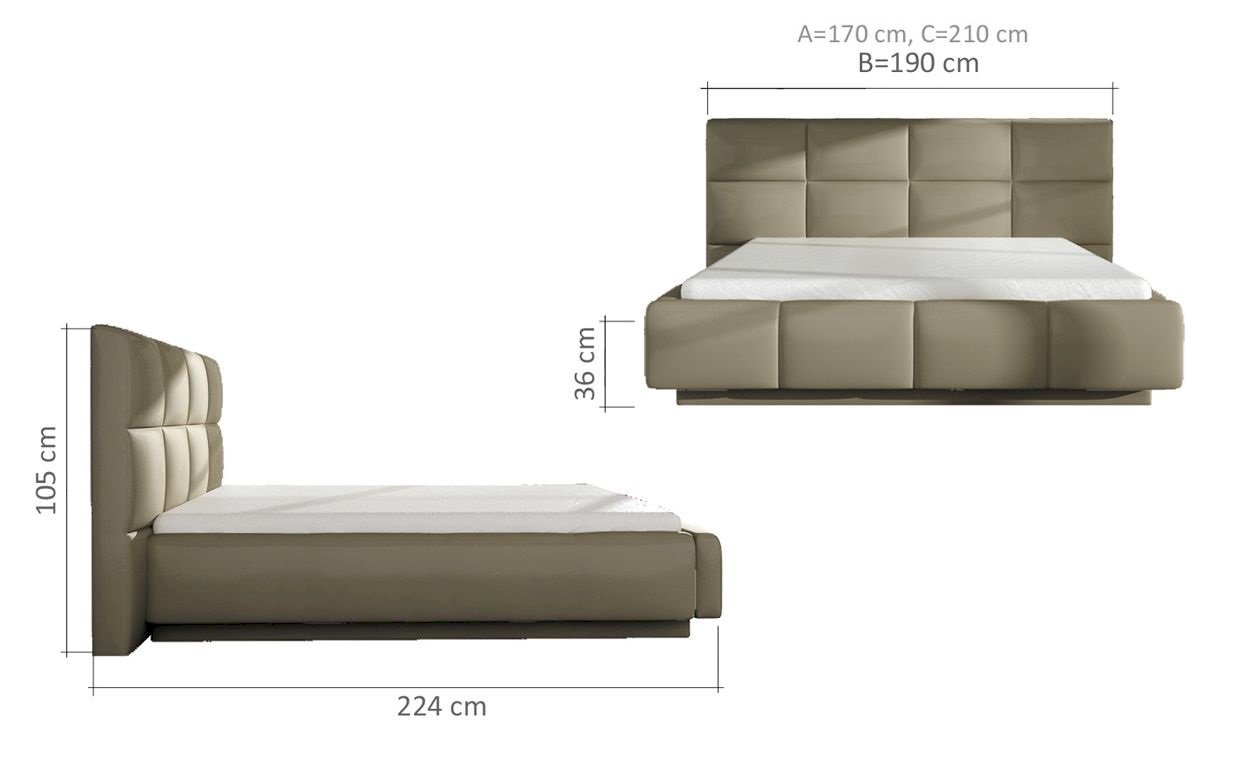 Łóżko tapicerowane Asti 160x200