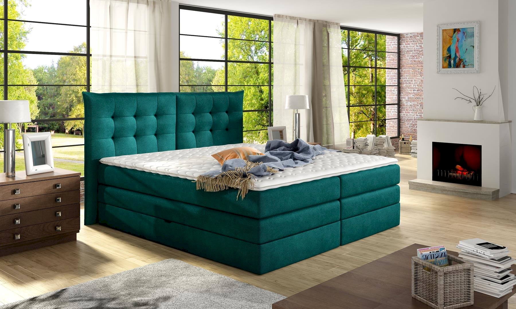 Łóżko kontynentalne Fendy 160x200