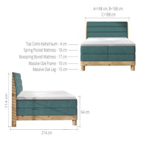 Łóżko kontynentalne Elena 140x200