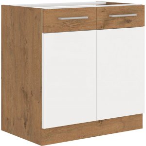 Szafka kuchenna Vigo Biały HG 80 ZL 2F BB Szafka kuchenna Vigo Biały HG 80 ZL 2F BB