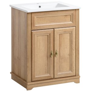 Klasyczne meble łazienkowe Palace dąb 80 cm z umywlką