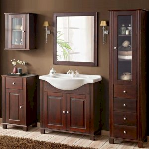 Drewniane meble łazienkowe Retro 85 z umywalką