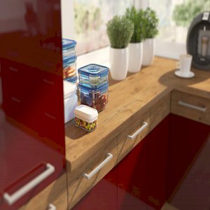 Meble kuchenne Vigo Bordo Połysk zestaw 260/72