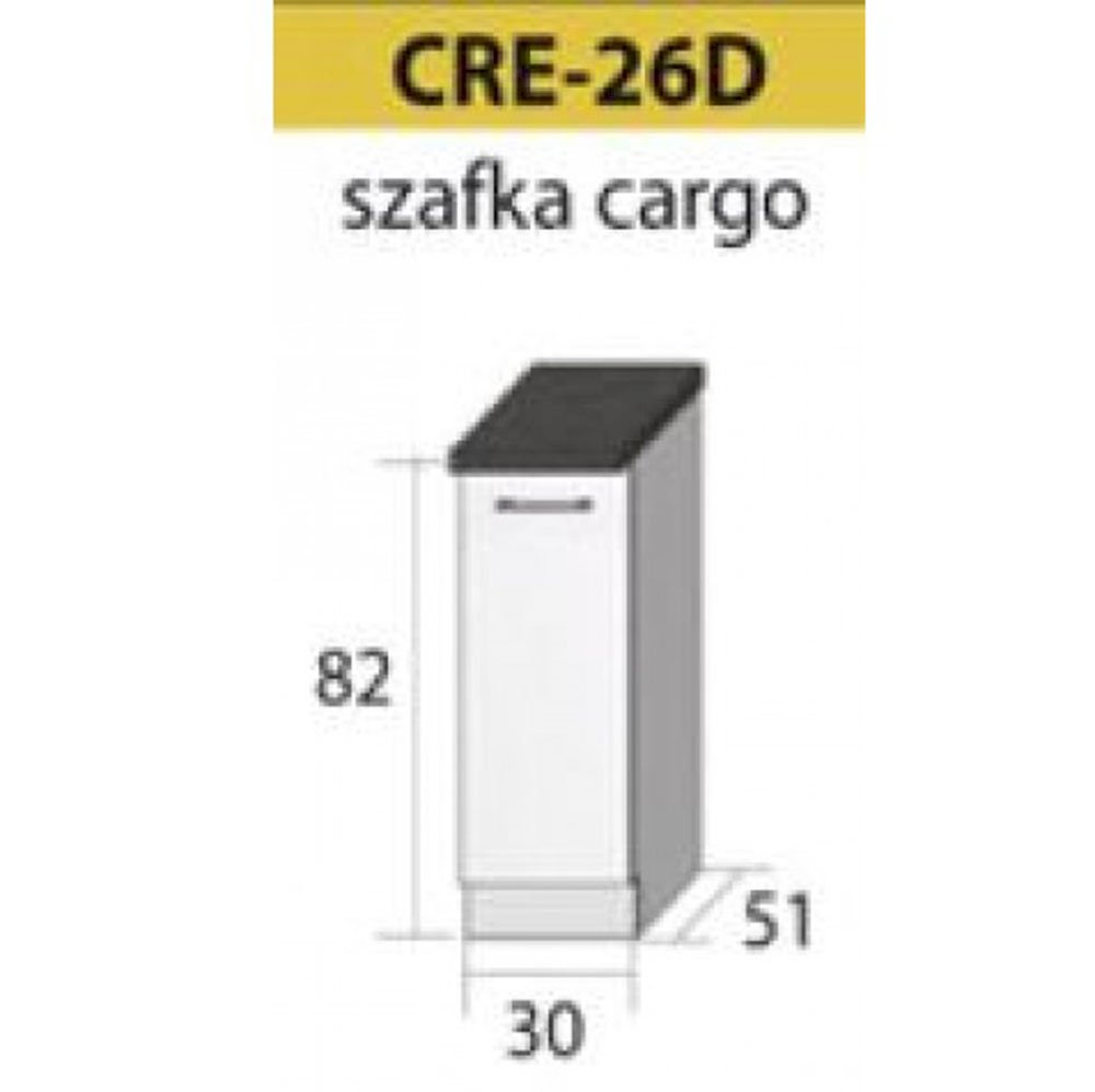 Szafka kuchenna Creativa 26D cargo Biały Połysk