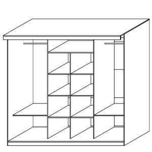 Szafa przesuwna Sino 260 Dąb Lefkas