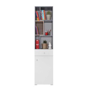 Regał Sigma SI8 Biały + Beton + Dąb
