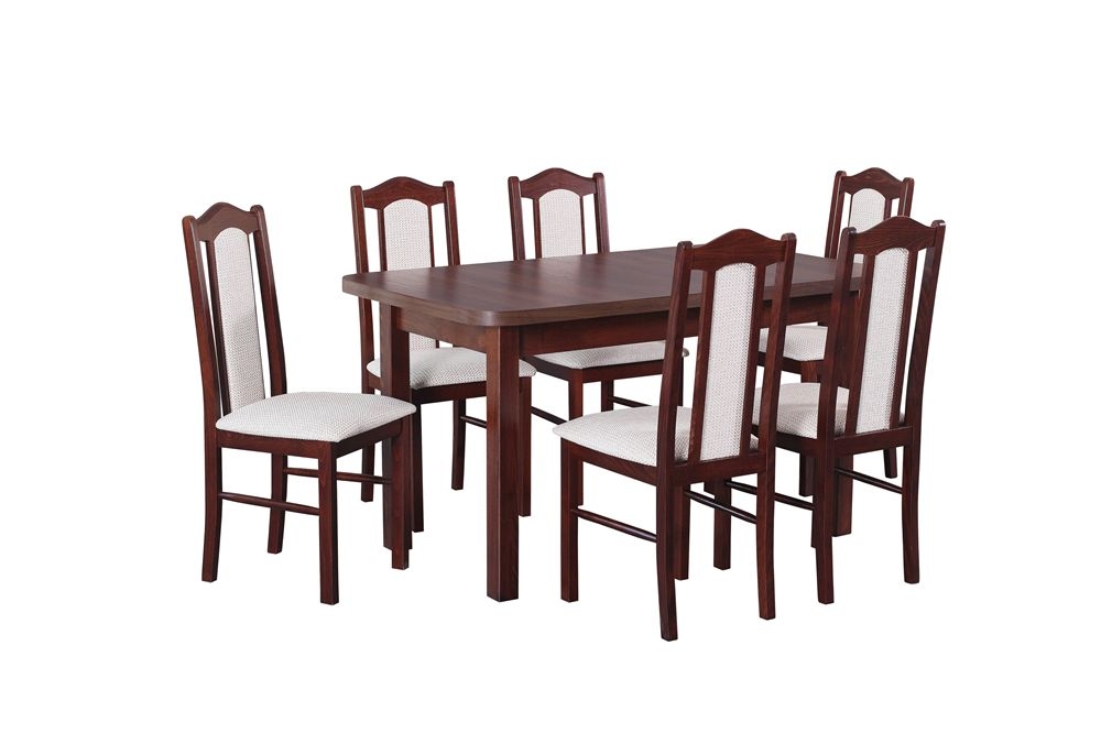 Stół Wenus-P 2 L (80x140-180) + 6 Krzeseł Boss 2