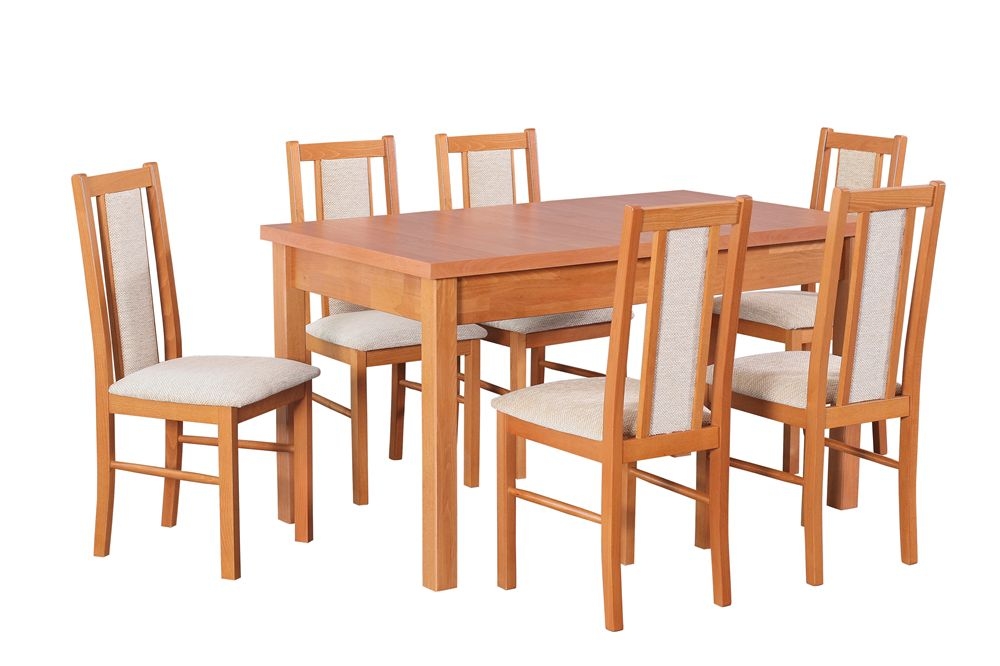 Stół Modena I (80x140-180) + 6 Krzeseł Boss XIV