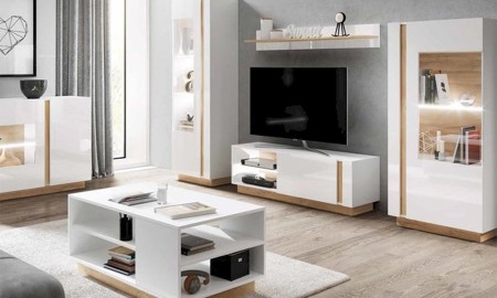 MEBLE POKOJOWE ARCO BIAŁY POŁYSK