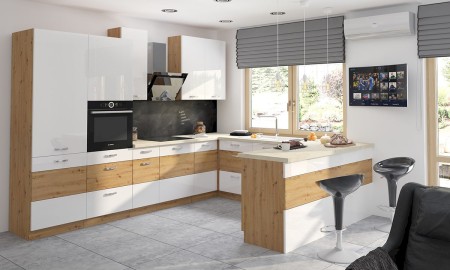 MEBLE KUCHENNE ARTISAN BIAŁY POŁYSK