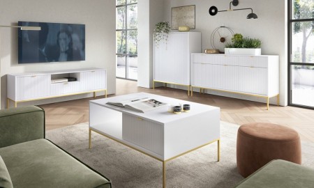 MEBLE DO SALONU NOVA BIAŁY MAT