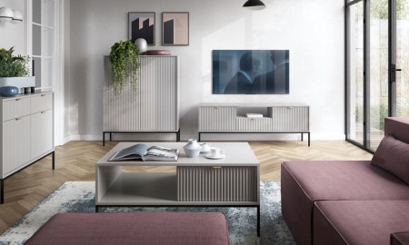 MEBLE DO SALONU NOVA SZARY MAT