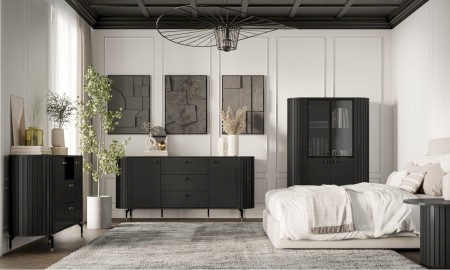 MEBLE DO POKOJU ZANTE (CZARNY MAT)