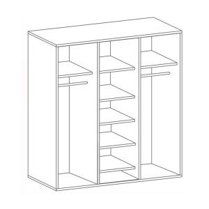 Szafa 3 drzwiowa Montana S3D