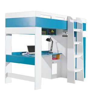 Łóżko piętrowe z szafą i biurkiem Mobi MO20