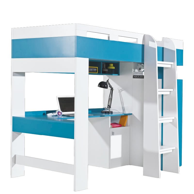 Łóżko piętrowe z szafą i biurkiem Mobi MO20