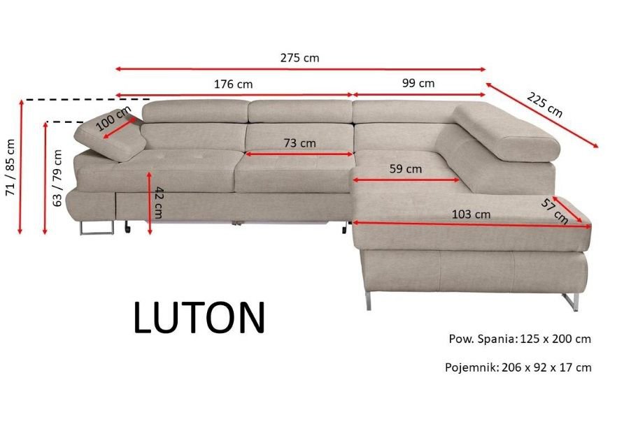 Skórzany Narożnik LUTON