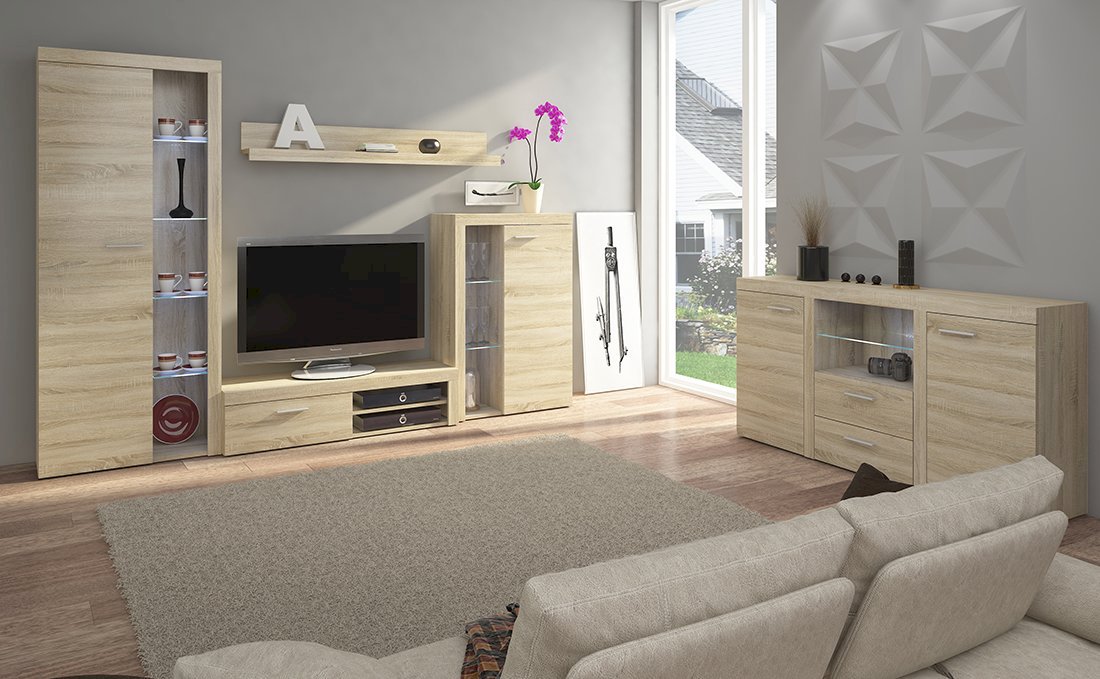 Meblościanka Rumba Dąb Sonoma