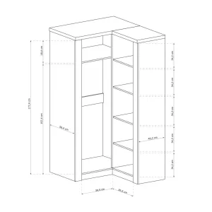 Szafa narożna Indianapolis I14