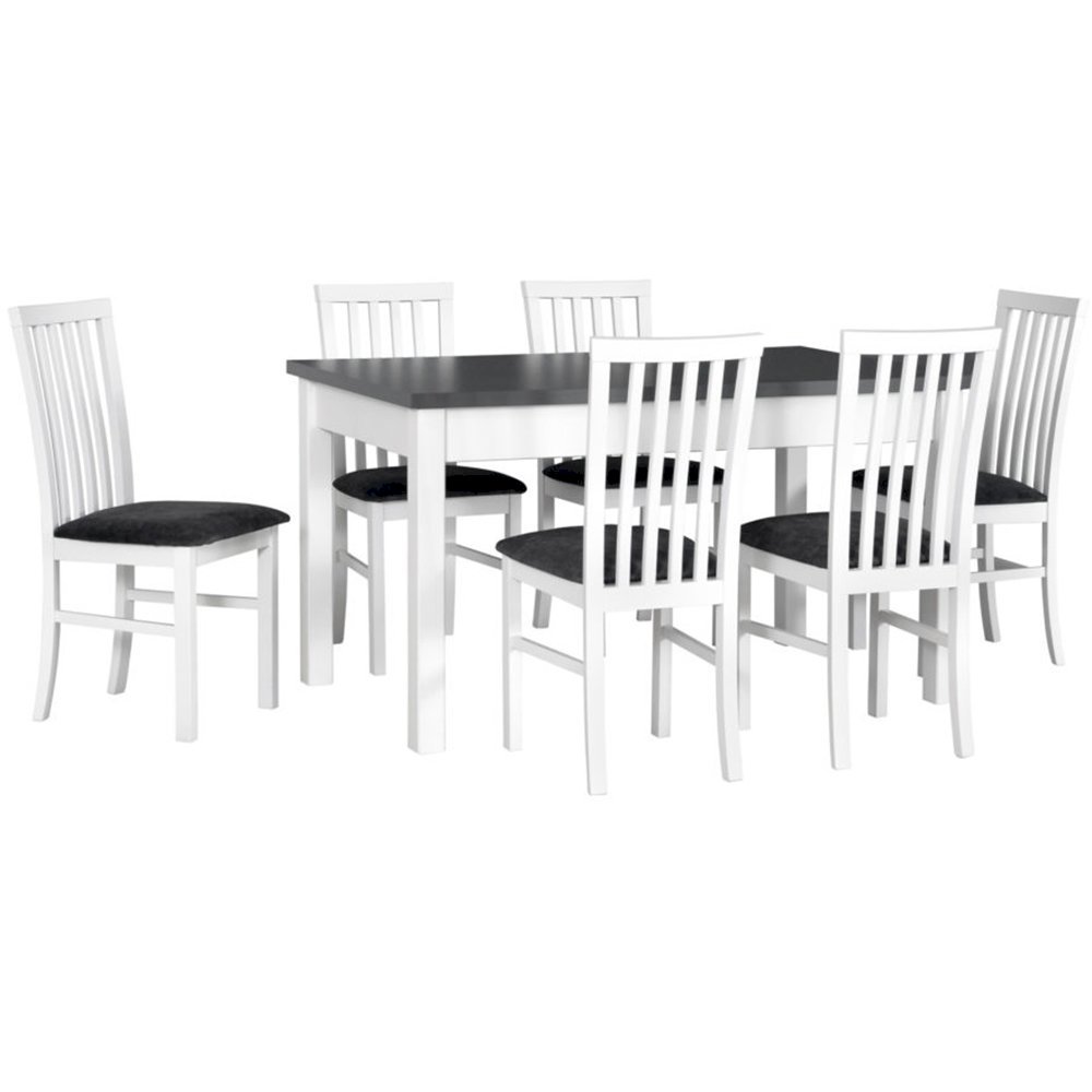 Stół Modena 1 + 6 krzeseł Milano 1 (zest. DX31)