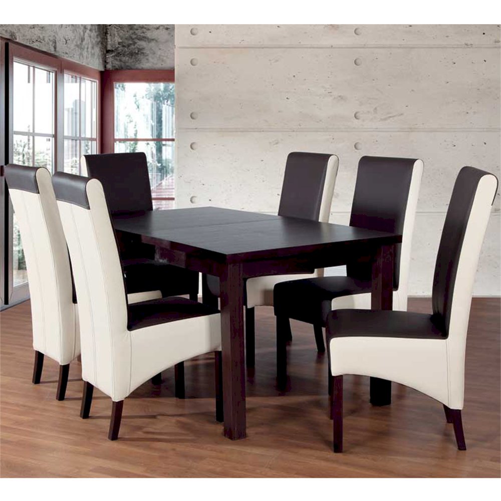 Stół Fornir Max 6 + 6 krzeseł Kinga Wysoka (zest. FX26)