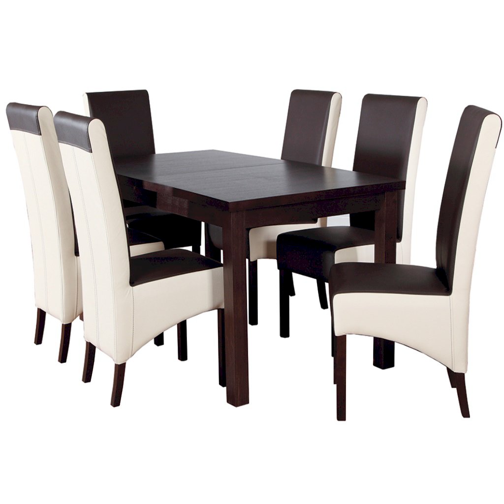 Stół Fornir Max 6 + 6 krzeseł Kinga Wysoka (zest. FX26)