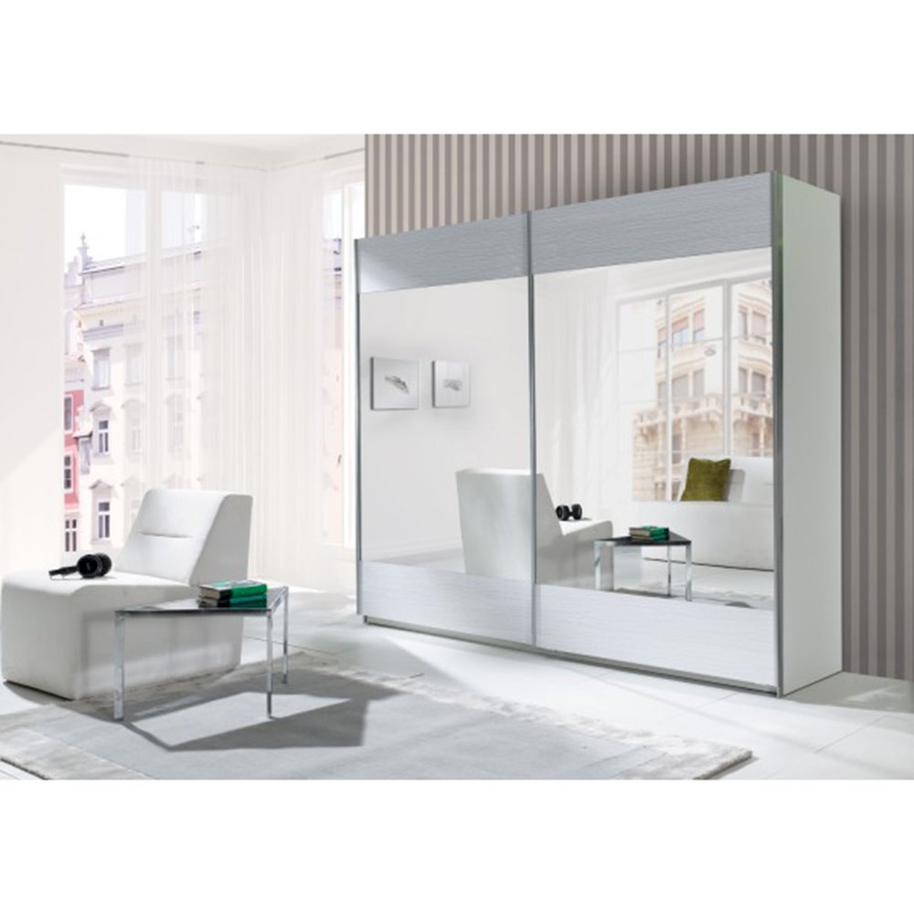 Szafa Lux Stripes Biały + Biały Stripes